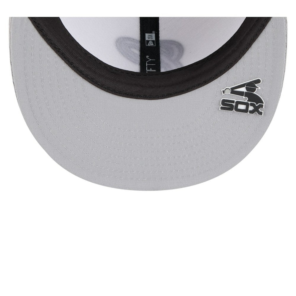 Chicago White Sox 2025 MLB Clubhouse 59FIFTY Fitted Hat Black/Gray
