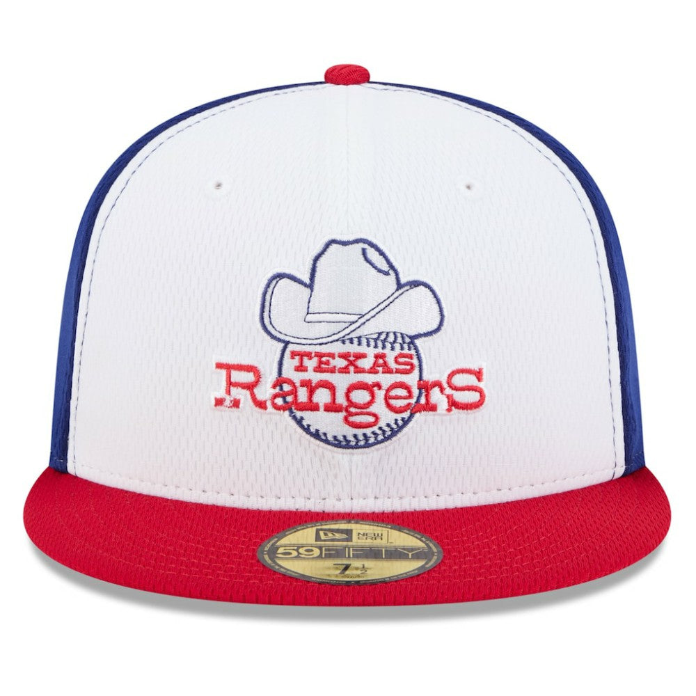Texas Rangers 2025 MLB Clubhouse 59FIFTY Fitted Hat Royal/Red
