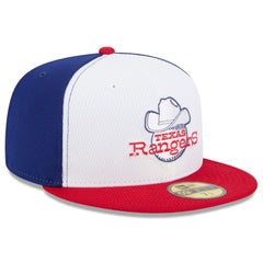 Texas Rangers 2025 MLB Clubhouse 59FIFTY Fitted Hat Royal/Red
