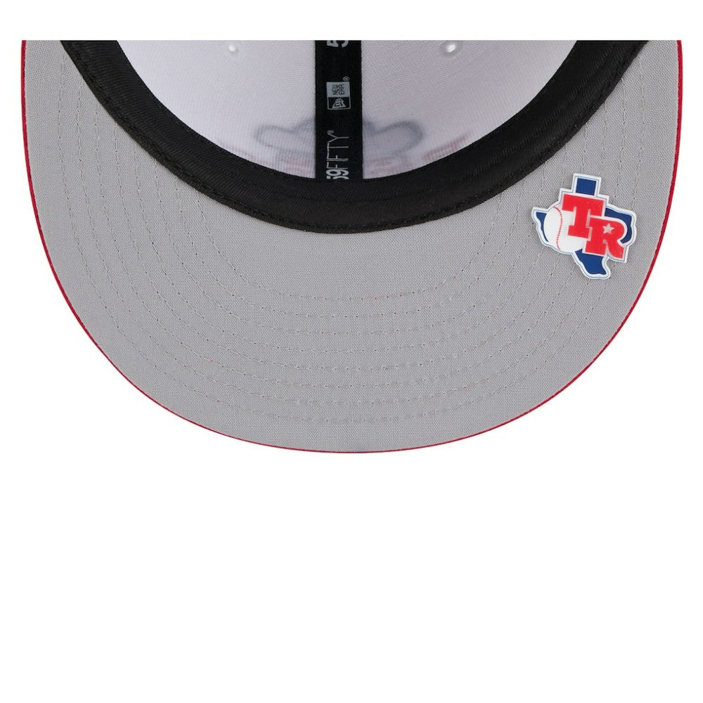 Texas Rangers 2025 MLB Clubhouse 59FIFTY Fitted Hat Royal/Red