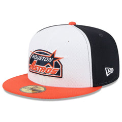 Houston Astros 2025 MLB Clubhouse 59FIFTY Fitted Hat Navy/Orange