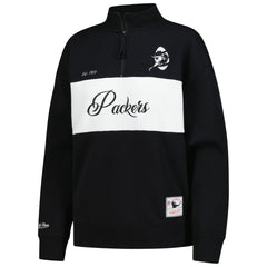 Green Bay Packers Women's Quarter-Zip Jacket - Black on sale