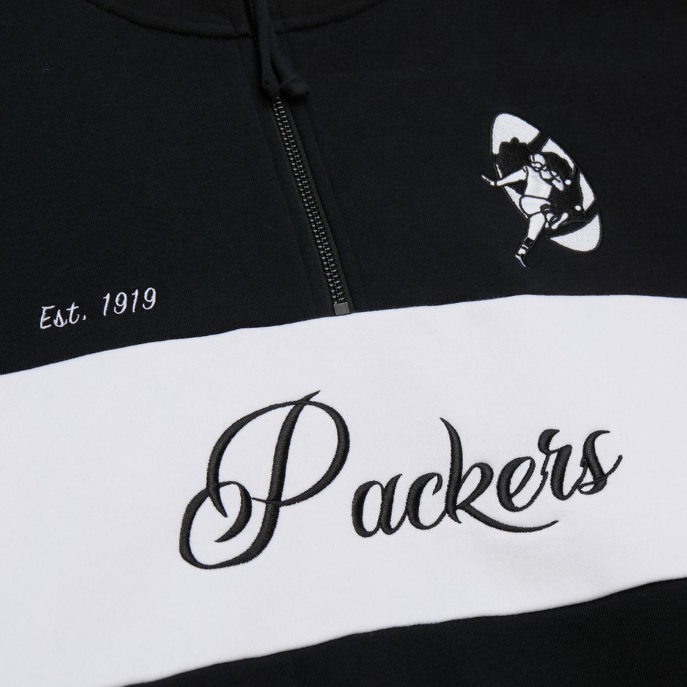 Green Bay Packers Women's Quarter-Zip Jacket - Black on sale