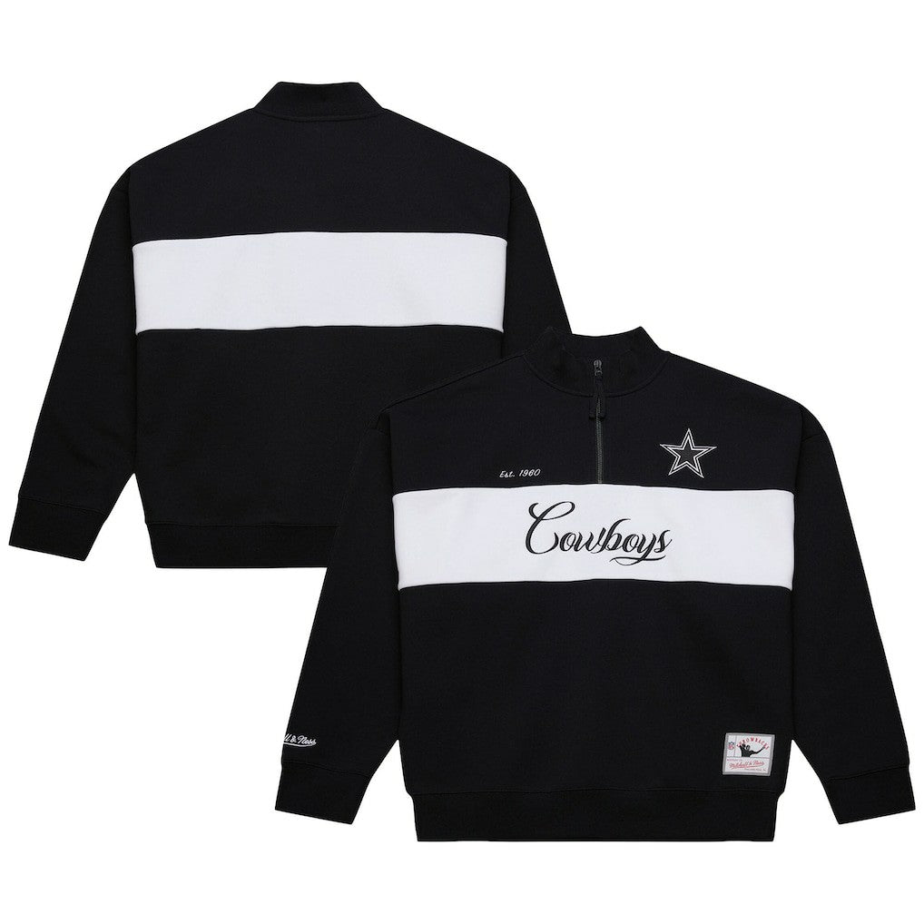 Dallas Cowboys Women's Quarter-Zip Jacket - Black outlet