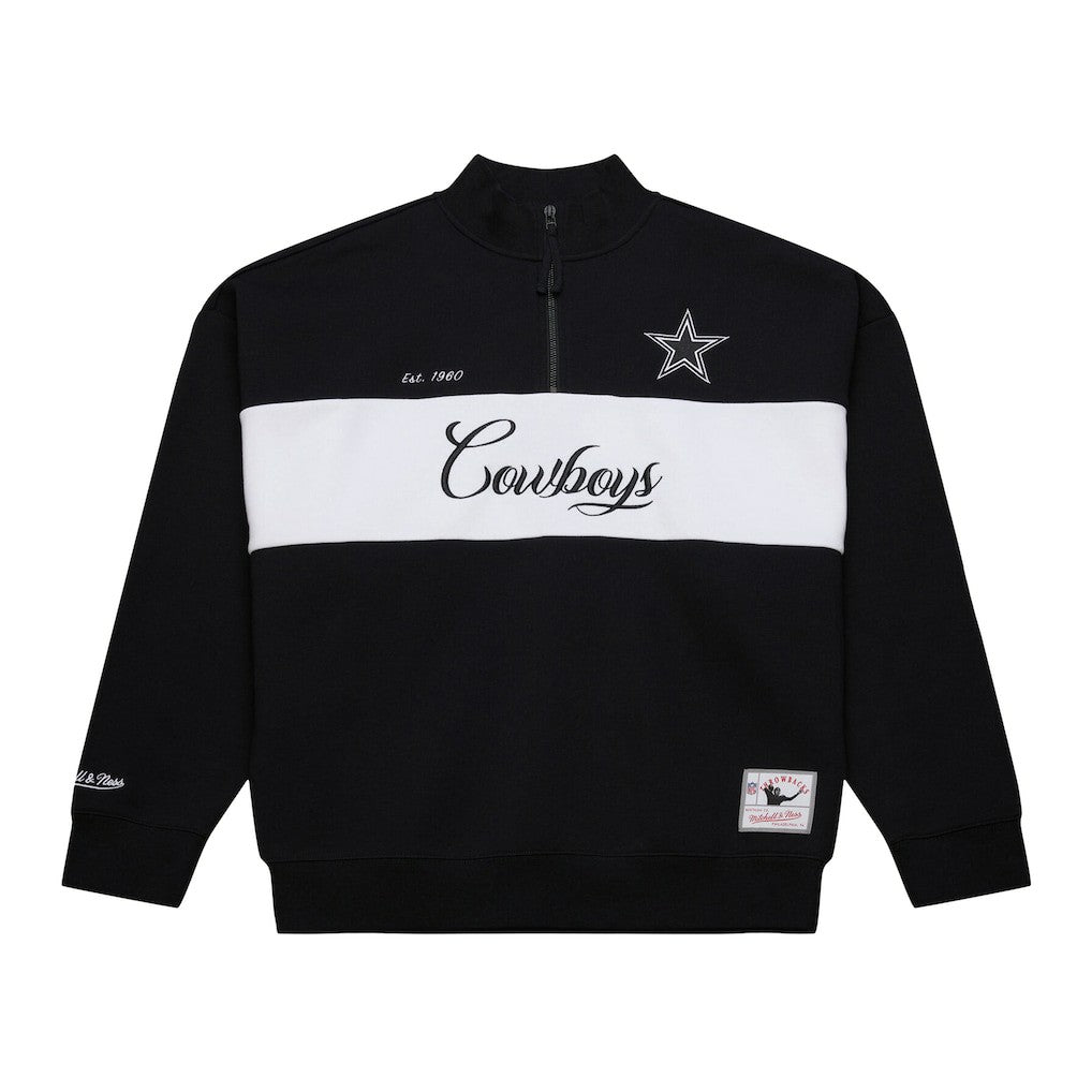 Dallas Cowboys Women's Quarter-Zip Jacket - Black outlet