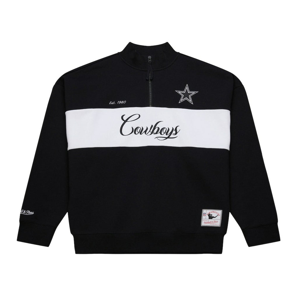 Dallas Cowboys Women's Quarter-Zip Jacket - Black outlet