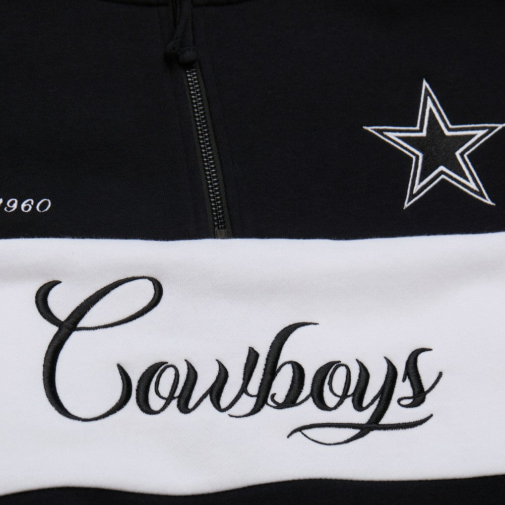 Dallas Cowboys Women's Quarter-Zip Jacket - Black outlet