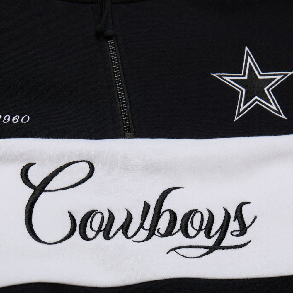 Dallas Cowboys Women's Quarter-Zip Jacket - Black outlet