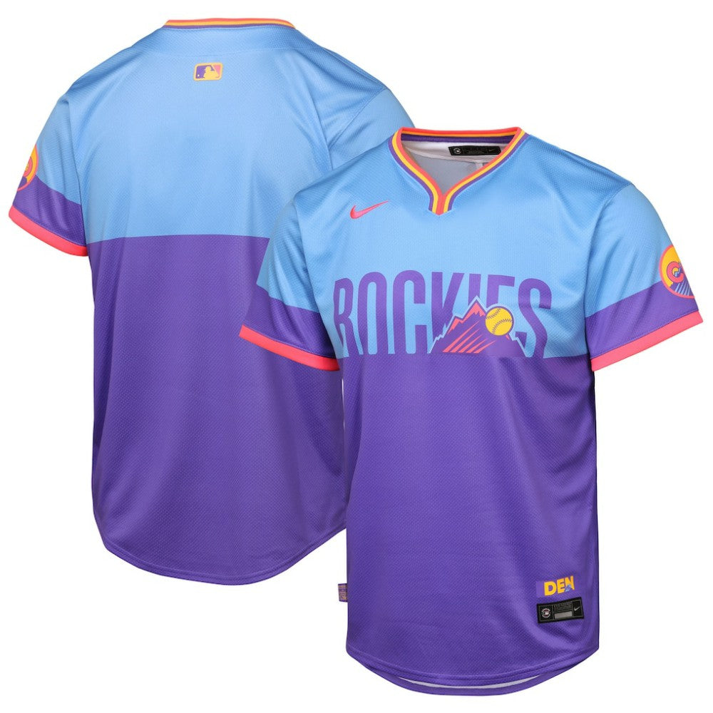 Colorado Rockies Youth 2025 City Connect Limited Jersey Purple/Light Blue