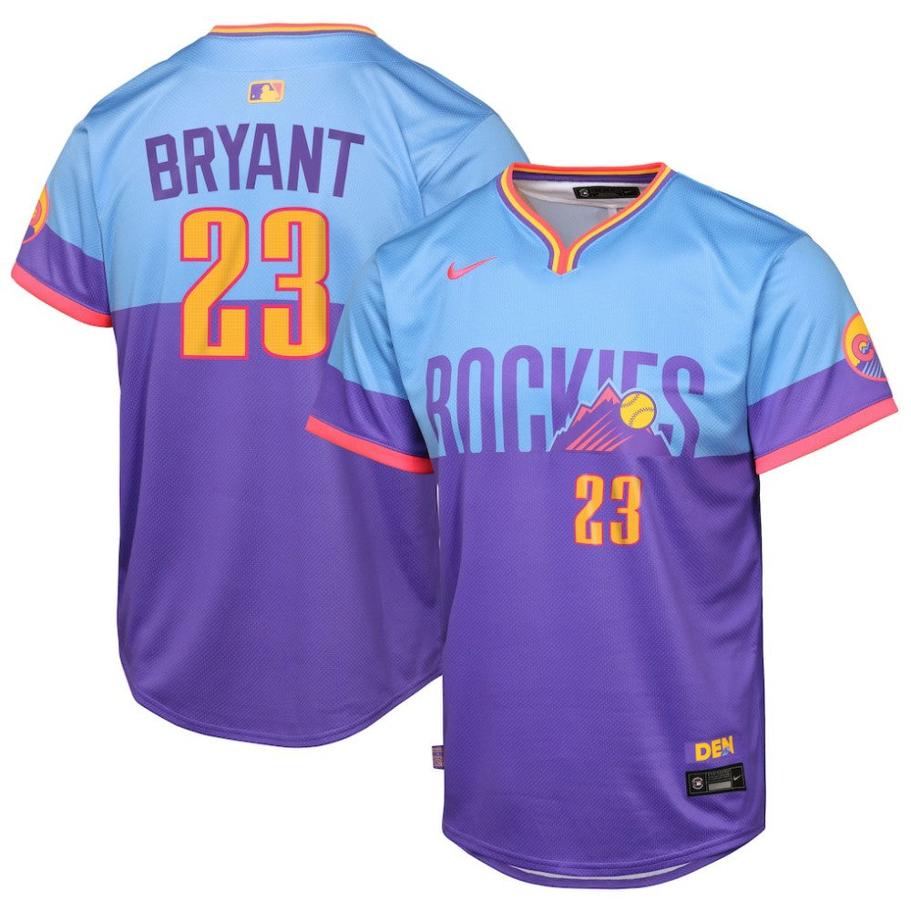 Kris Bryant Colorado Rockies Youth 2025 City Connect Limited Player Jersey Purple/Light Blue