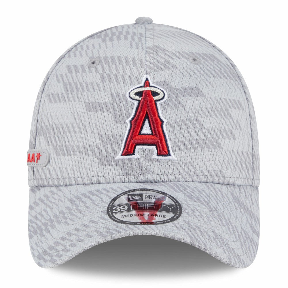 Los Angeles Angels 2025 MLB Clubhouse 39THIRTY Flex Hat Gray