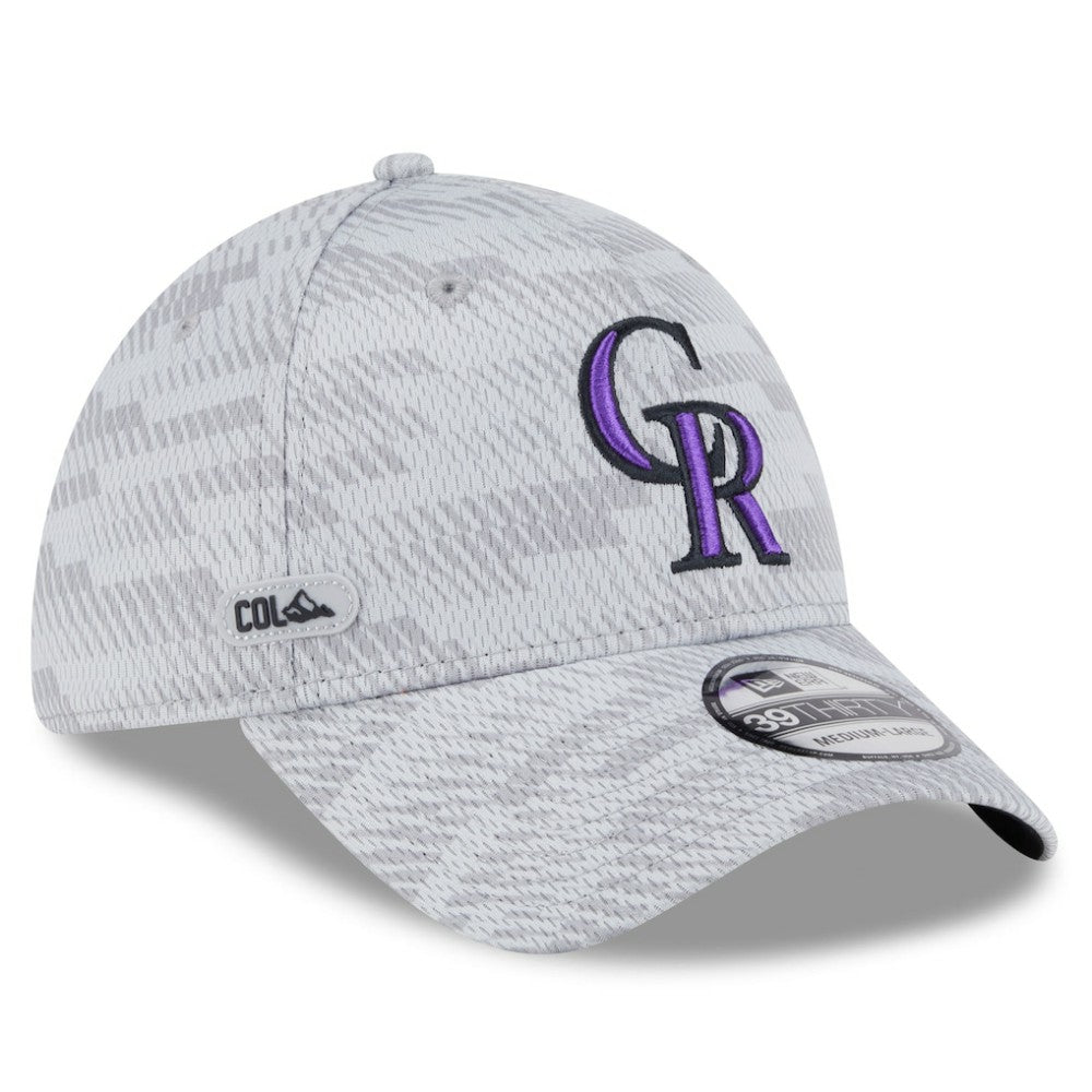 Colorado Rockies 2025 MLB Clubhouse 39THIRTY Flex Hat Gray