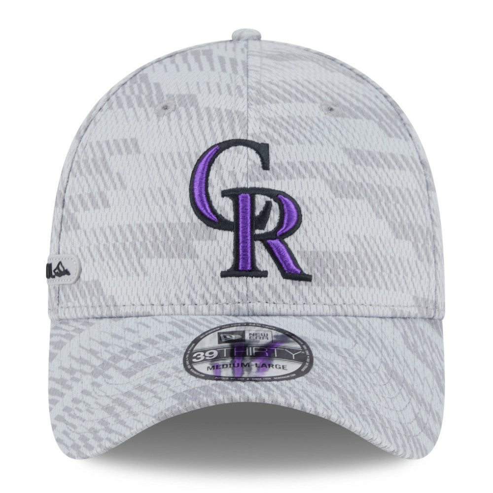 Colorado Rockies 2025 MLB Clubhouse 39THIRTY Flex Hat Gray