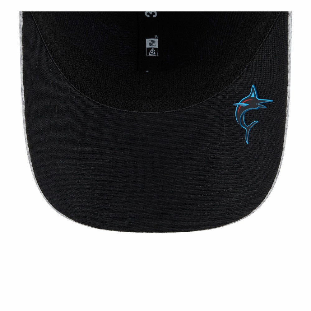 Miami Marlins 2025 MLB Clubhouse 39THIRTY Flex Hat Gray
