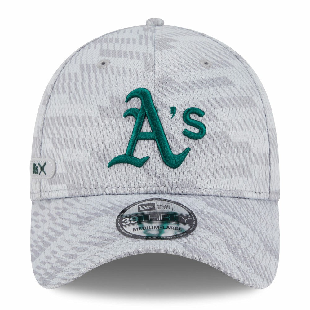 Athletics 2025 MLB Clubhouse 39THIRTY Flex Hat Gray