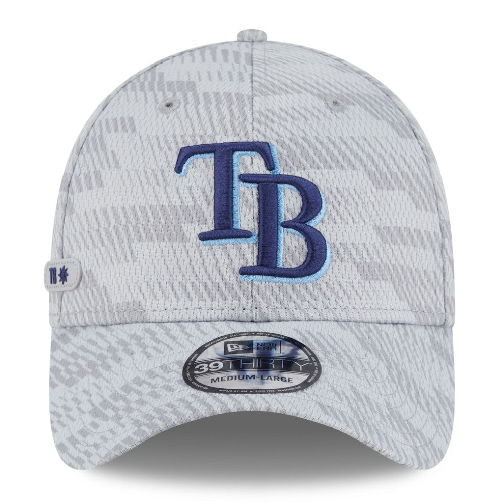 Tampa Bay Rays 2025 MLB Clubhouse 39THIRTY Flex Hat Gray
