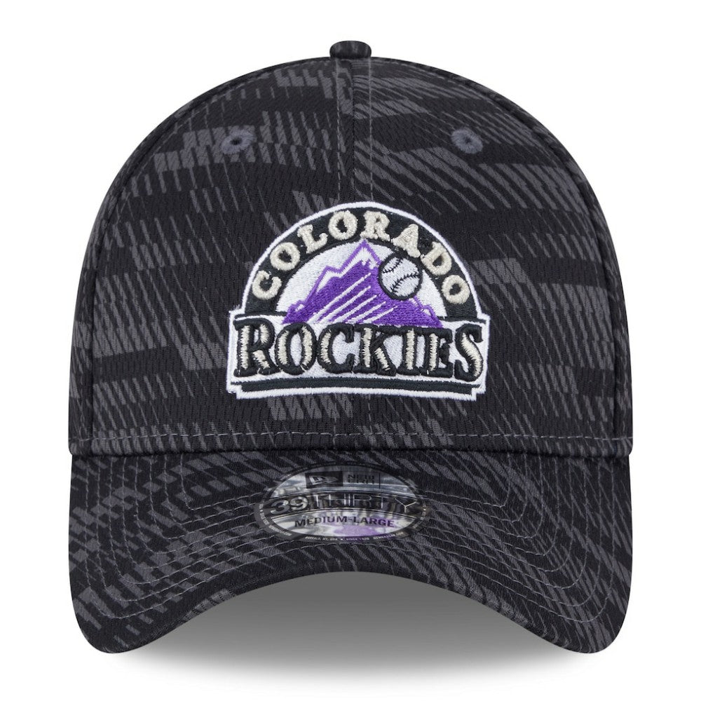 Colorado Rockies 2025 MLB Clubhouse 39THIRTY Flex Hat Black