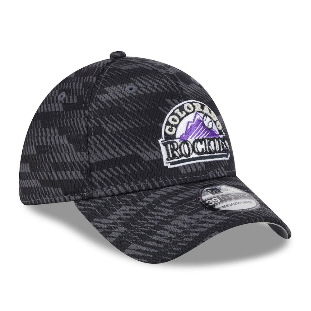 Colorado Rockies 2025 MLB Clubhouse 39THIRTY Flex Hat Black