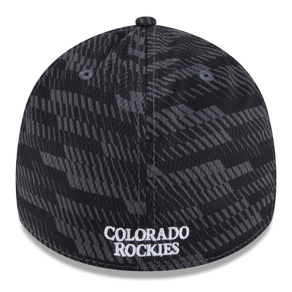 Colorado Rockies 2025 MLB Clubhouse 39THIRTY Flex Hat Black