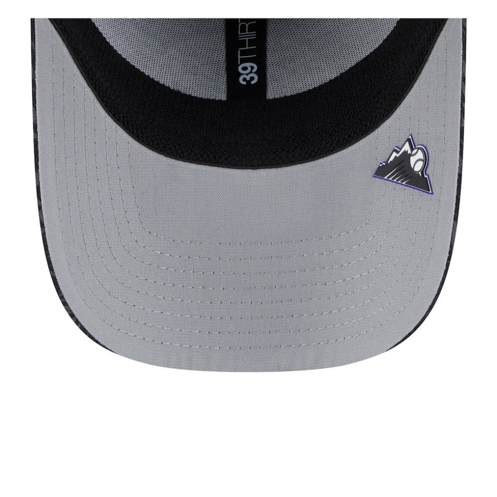 Colorado Rockies 2025 MLB Clubhouse 39THIRTY Flex Hat Black