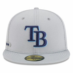 Tampa Bay Rays 2025 MLB Clubhouse 59FIFTY Fitted Hat Gray