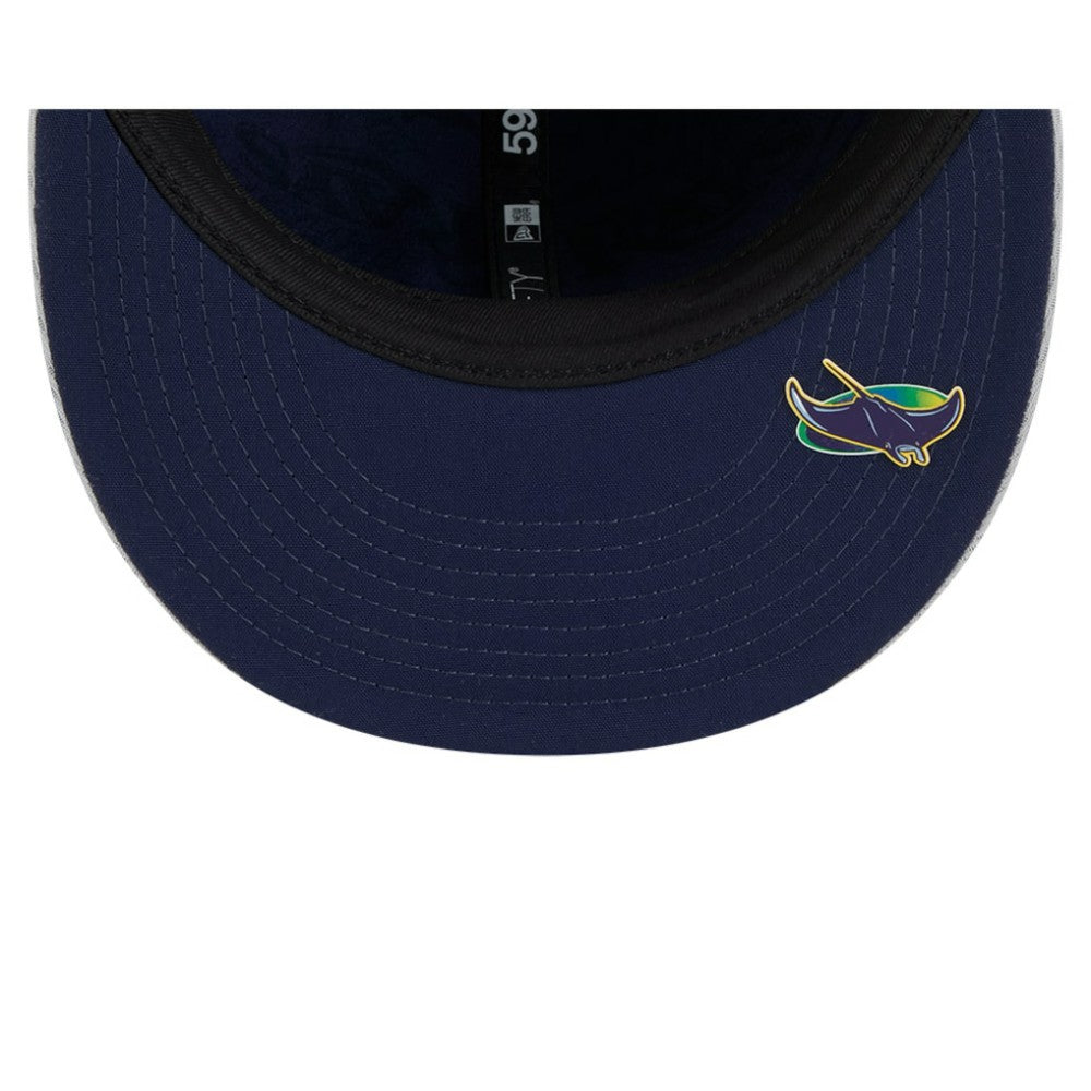 Tampa Bay Rays 2025 MLB Clubhouse 59FIFTY Fitted Hat Gray