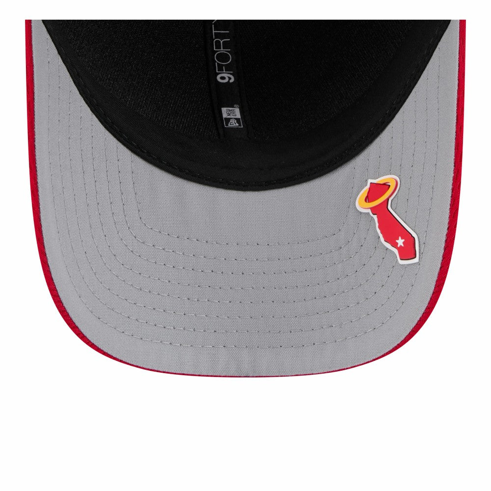 Los Angeles Angels 2025 MLB Clubhouse 9FORTY Adjustable Hat Red
