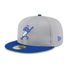 Milwaukee Brewers 2025 Batting Practice 59FIFTY Fitted Hat Gray/Royal