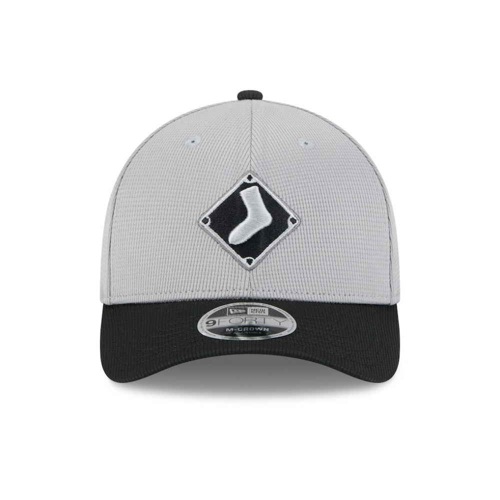 Chicago White Sox 2025 Batting Practice 9FORTY M-Crown Adjustable Hat Gray/Black