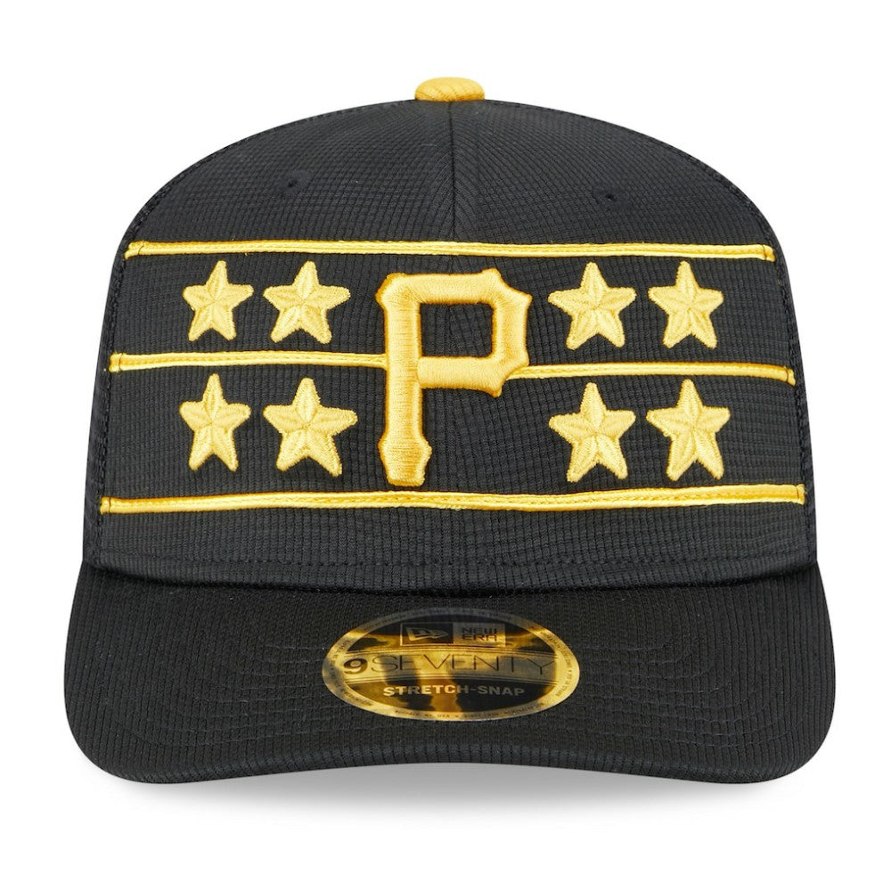 Pittsburgh Pirates 2025 Batting Practice 9SEVENTY Stretch-Snap Trucker Hat Black