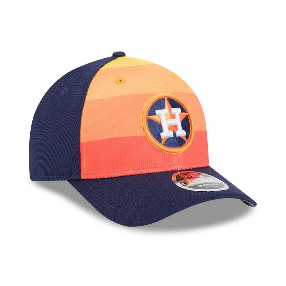 Houston Astros 2025 Batting Practice 9FORTY M-Crown Adjustable Hat Navy/Orange