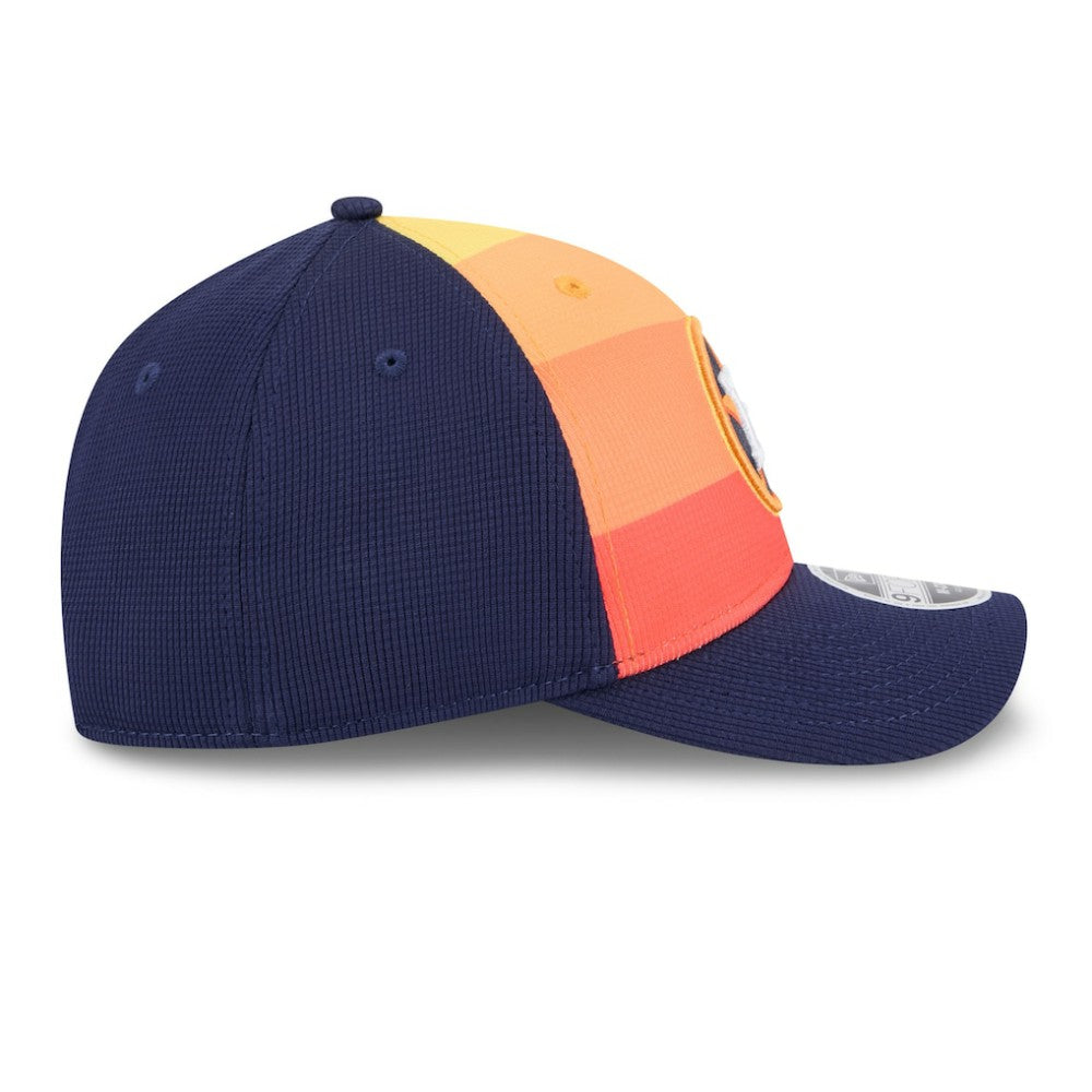 Houston Astros 2025 Batting Practice 9FORTY M-Crown Adjustable Hat Navy/Orange