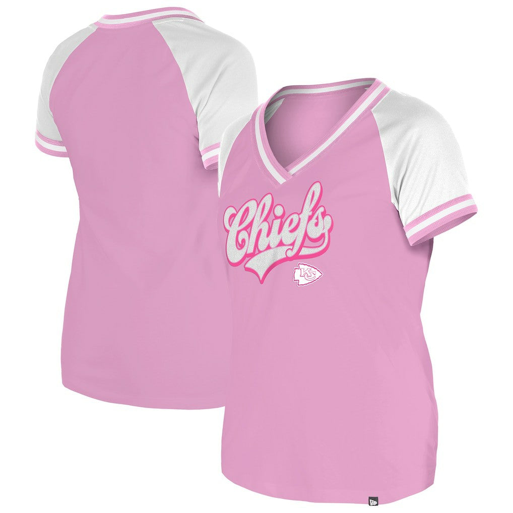 Kansas City Chiefs New Era Women's Mommy & Me V-Neck T-Shirt - Pink online