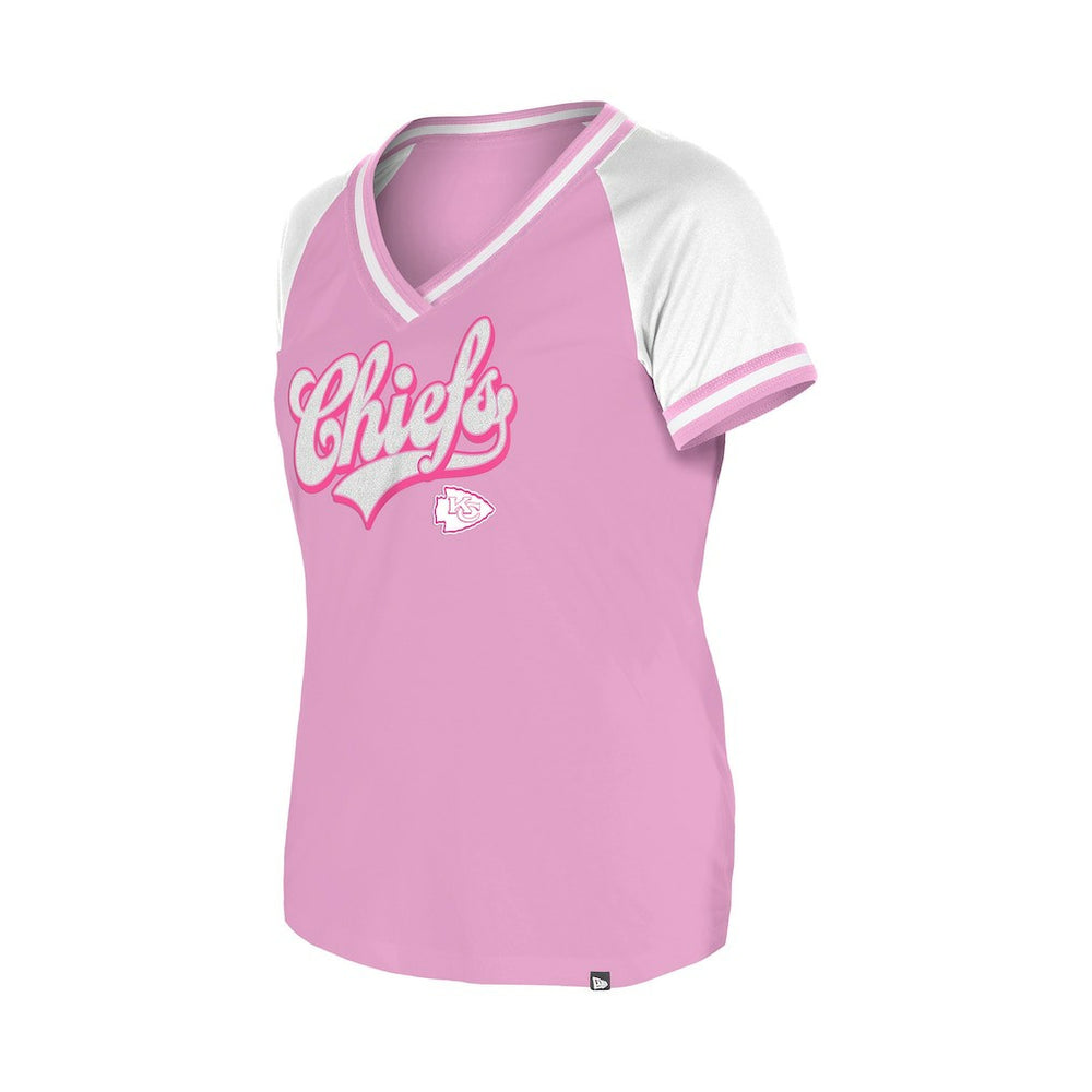 Kansas City Chiefs New Era Women's Mommy & Me V-Neck T-Shirt - Pink online