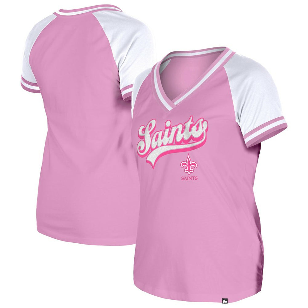 New Orleans Saints New Era Women's Mommy & Me V-Neck T-Shirt - Pink sale