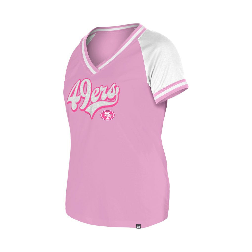 San Francisco 49ers New Era Women's Mommy & Me V-Neck T-Shirt - Pink online