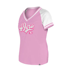San Francisco 49ers New Era Women's Mommy & Me V-Neck T-Shirt - Pink online