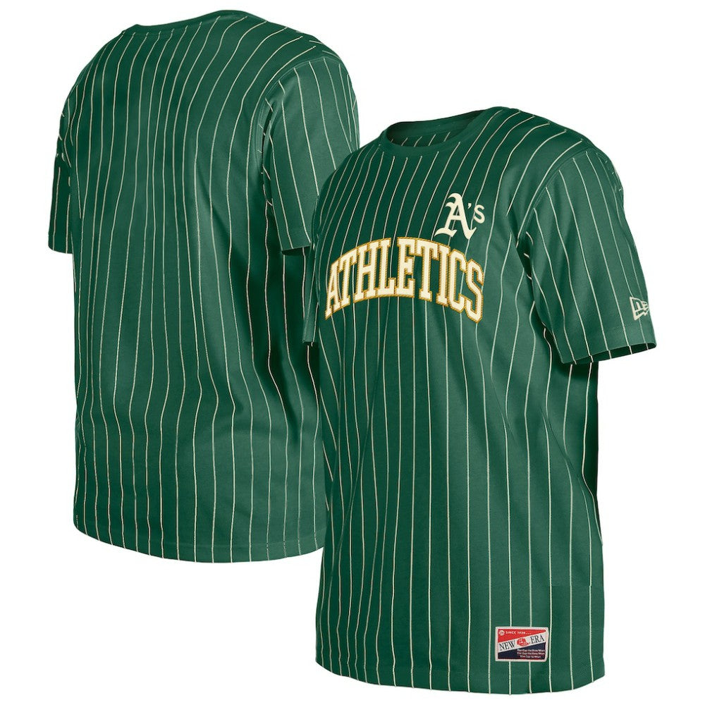 Athletics Throwback Pinstripe T-Shirt Green