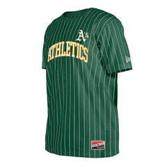 Athletics Throwback Pinstripe T-Shirt Green