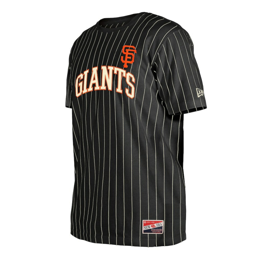 San Francisco Giants Throwback Pinstripe T-Shirt Black