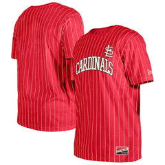 St. Louis Cardinals Throwback Pinstripe T-Shirt Red
