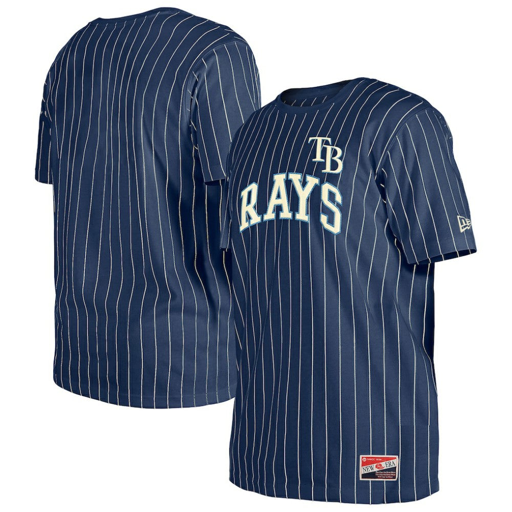 Tampa Bay Rays Throwback Pinstripe T-Shirt Navy