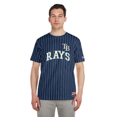 Tampa Bay Rays Throwback Pinstripe T-Shirt Navy