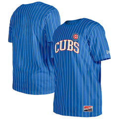 Chicago Cubs Throwback Pinstripe T-Shirt Royal