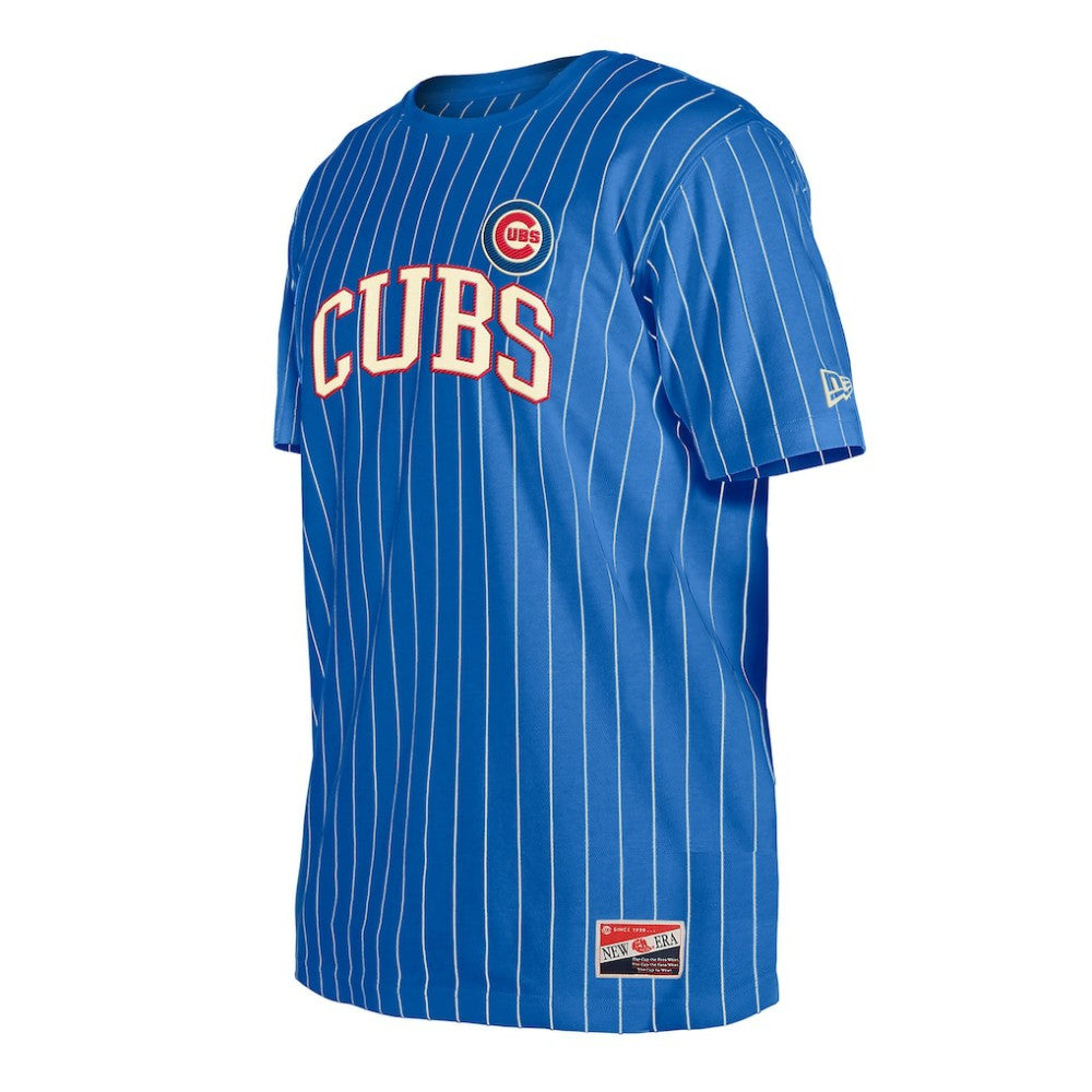 Chicago Cubs Throwback Pinstripe T-Shirt Royal