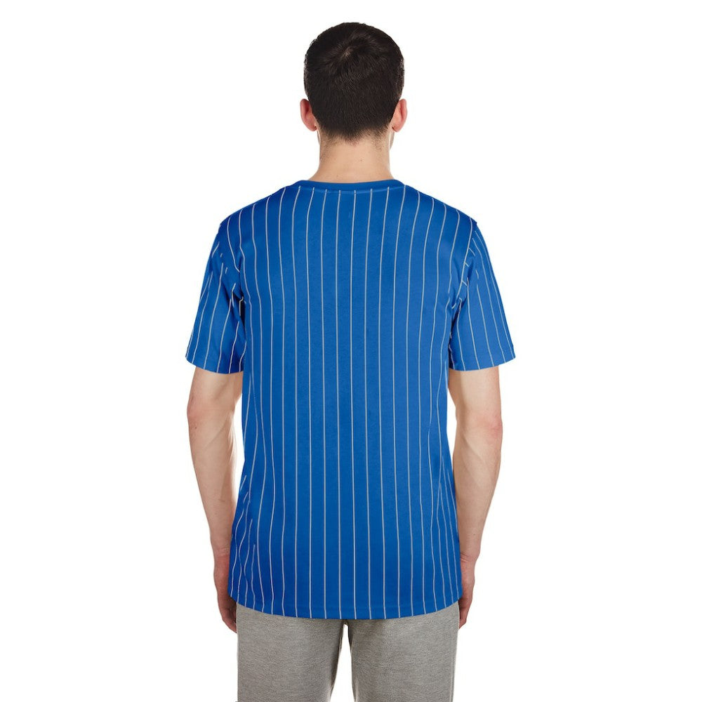Chicago Cubs Throwback Pinstripe T-Shirt Royal