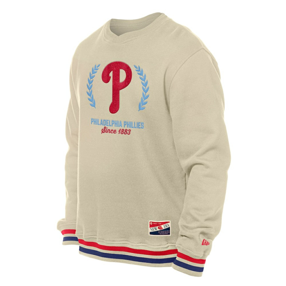 Philadelphia Phillies Throwback Pullover Sweatshirt Cream