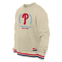Philadelphia Phillies Throwback Pullover Sweatshirt Cream