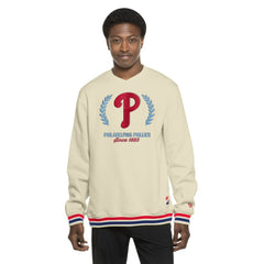 Philadelphia Phillies Throwback Pullover Sweatshirt Cream