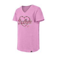Florida Panthers New Era Girl's Youth Flip Sequin V-Neck T-Shirt - Pink T-shirts